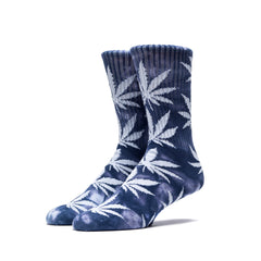 TIE DYED PLANTLIFE CREW SOCKS BTS15 // NAVY
