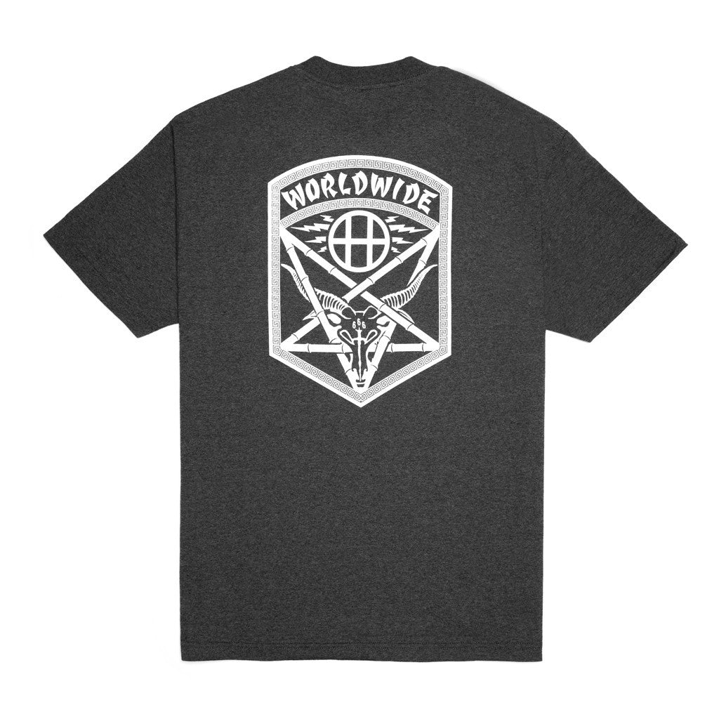 HUF X THRASHER ASIA TOUR TEE // CHARCOAL HEATHER