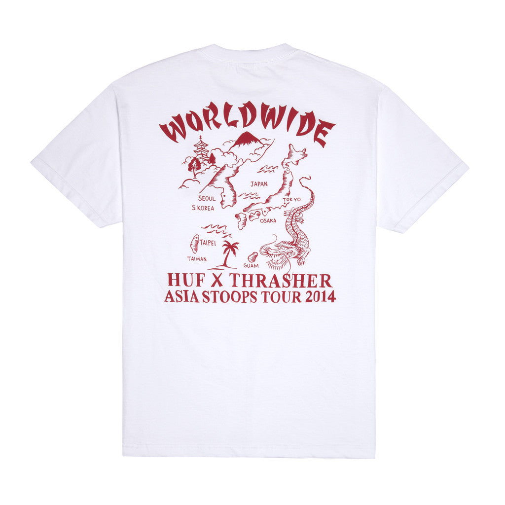 HUF X THRASHER SOUVENIR TEE // WHITE