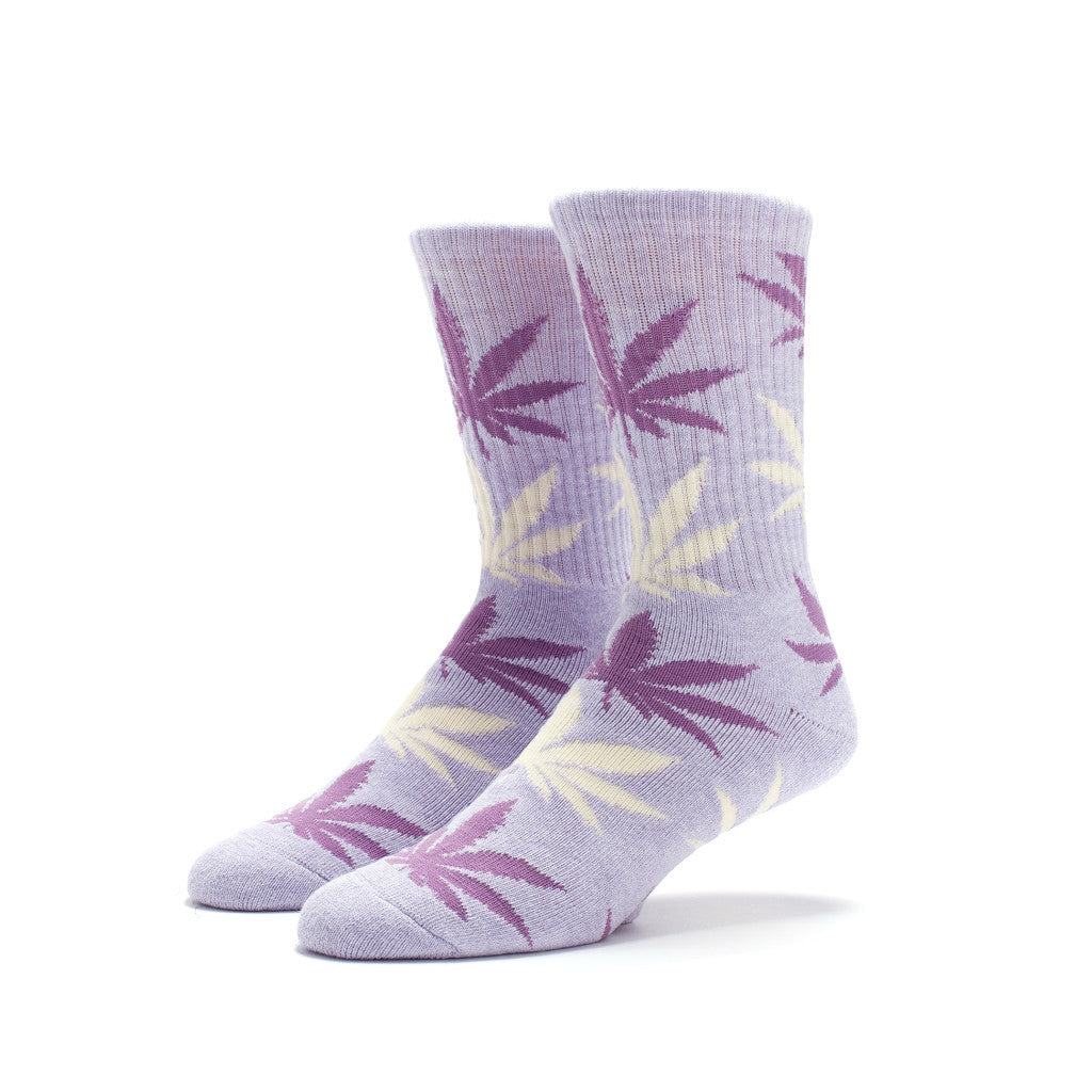 PLANTLIFE CREW SOCKS // HEATHER LAVENDER / PASTEL YELLOW