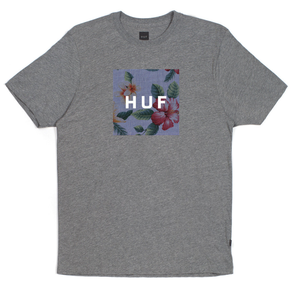 ALOHA AINA BOX LOGO TEE // HEATHER GRAY