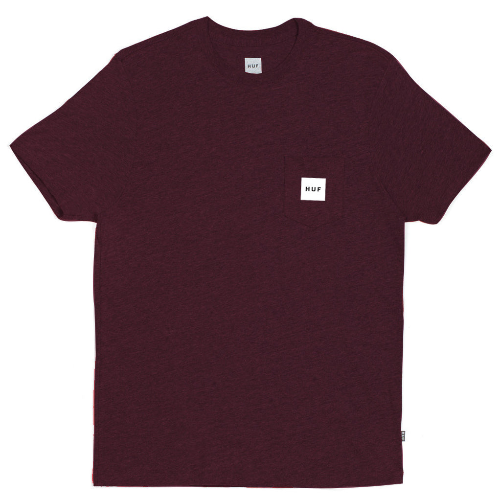 BOX LOGO POCKET TEE SUM15 // WINE HEATHER