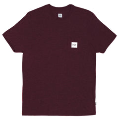 BOX LOGO POCKET TEE SUM15 // WINE HEATHER