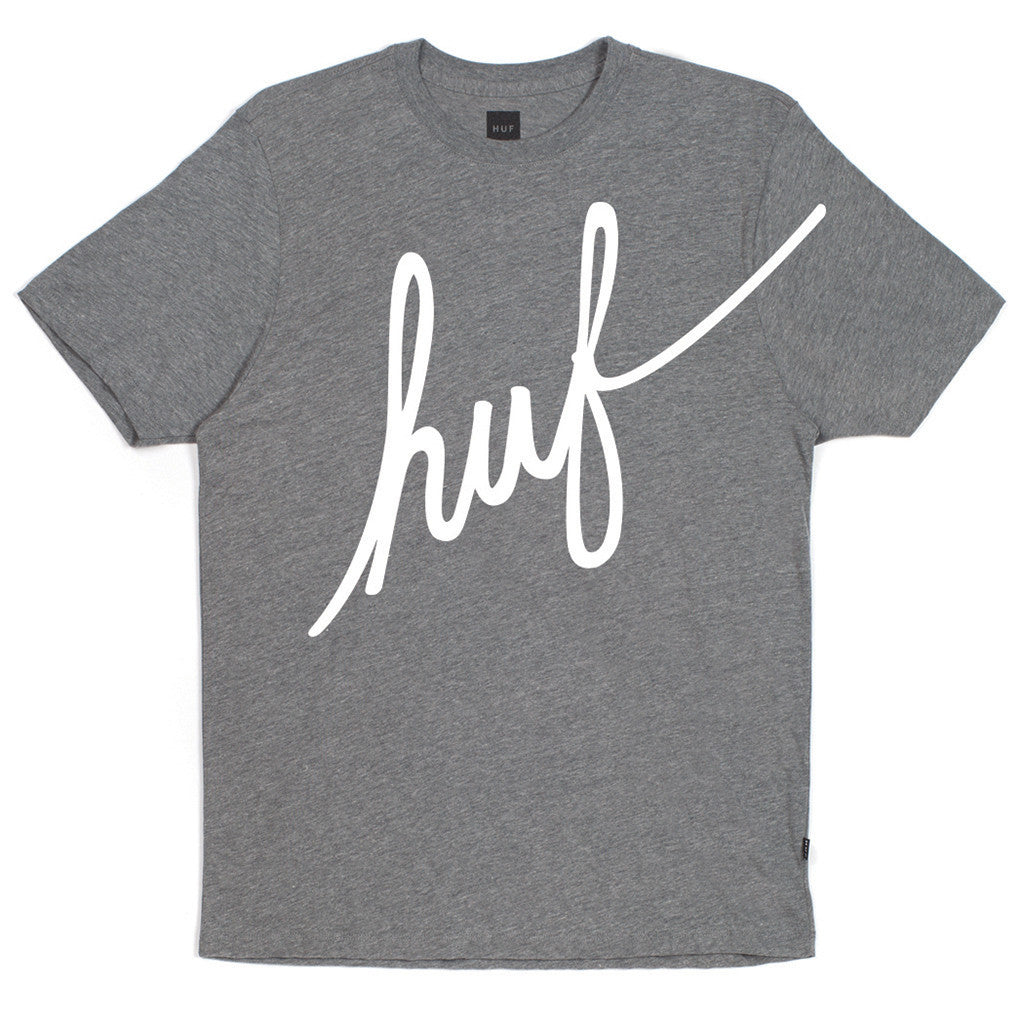 BIG SCRIPT S/S TEE HOL14 //GRAY HEATHER