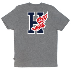 H WING TEE // HEATHER GRAY
