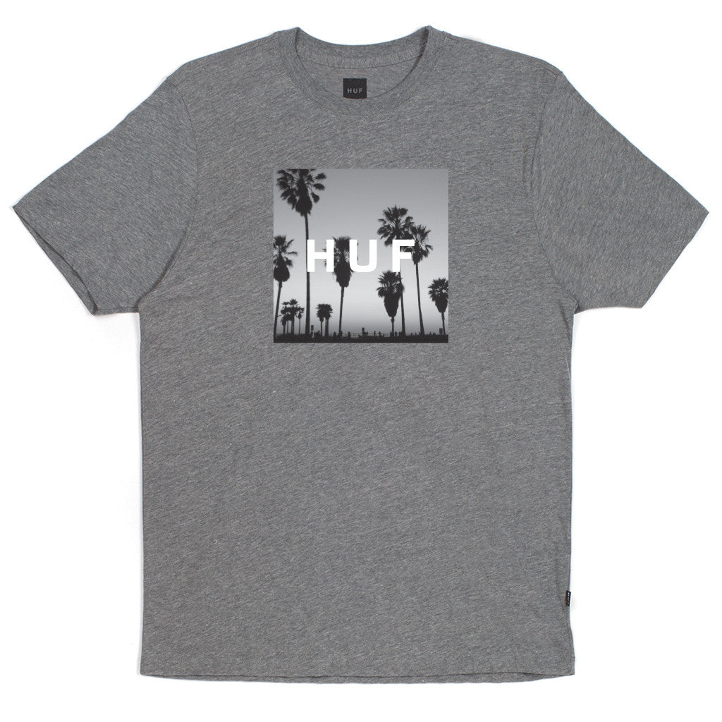 LAS PALMAS BOX LOGO TEE // HEATHER GRAY