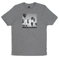 LAS PALMAS BOX LOGO TEE // HEATHER GRAY