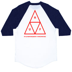 TRIPLE TRIANGLE RAGLAN SUM15 // NAVY HEATHER