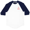 TRIPLE TRIANGLE RAGLAN SUM15 // NAVY HEATHER