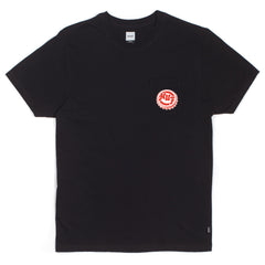 BOTTLE CAP POCKET TEE // BLACK