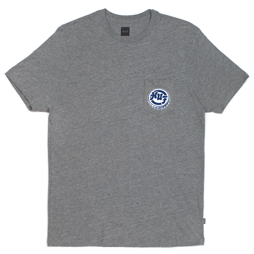 BOTTLE CAP POCKET TEE // GRAY HEATHER