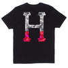CLASSIC H DIPPED CAMO TEE // BLACK