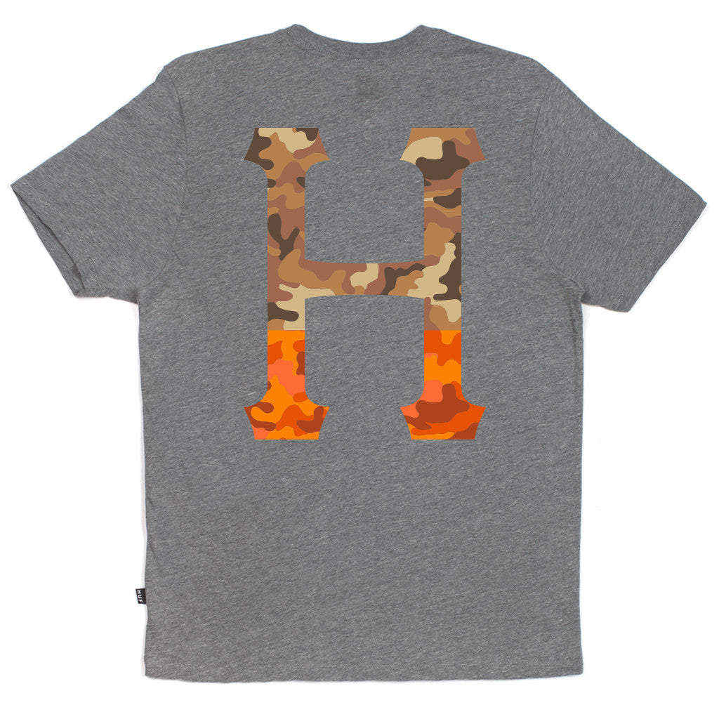 CLASSIC H DIPPED CAMO TEE // GRAY HEATHER