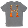 CLASSIC H DIPPED CAMO TEE // GRAY HEATHER
