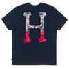 CLASSIC H DIPPED CAMO TEE // NAVY