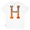 CLASSIC H DIPPED CAMO TEE // WHITE