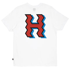 CROOKED H TEE // WHITE