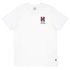 CROOKED H TEE // WHITE