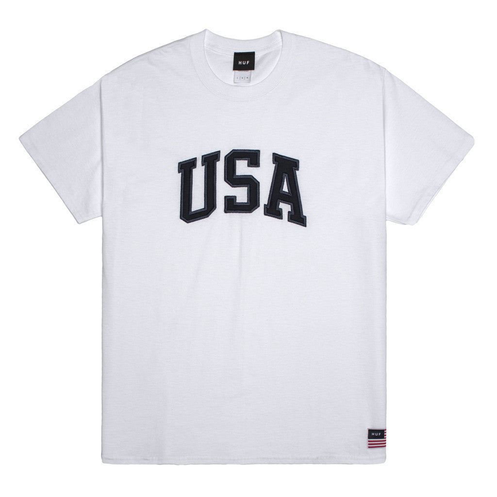 HUF USA HEAVYWEIGHT TEE // WHITE