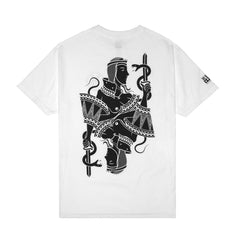HUF X BLACK SCALE QUEEN TEE // WHITE