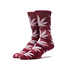 TIE DYED PLANTLIFE CREW SOCKS BTS15 // WINE