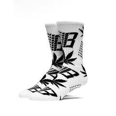HUF X BRONZE PLANTLIFE SOCKS // WHITE