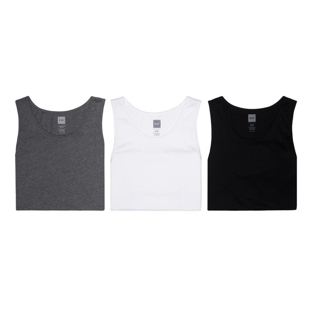 3 PACK TANK SP15 // ATHLETIC HEATHER / BLACK / WHITE