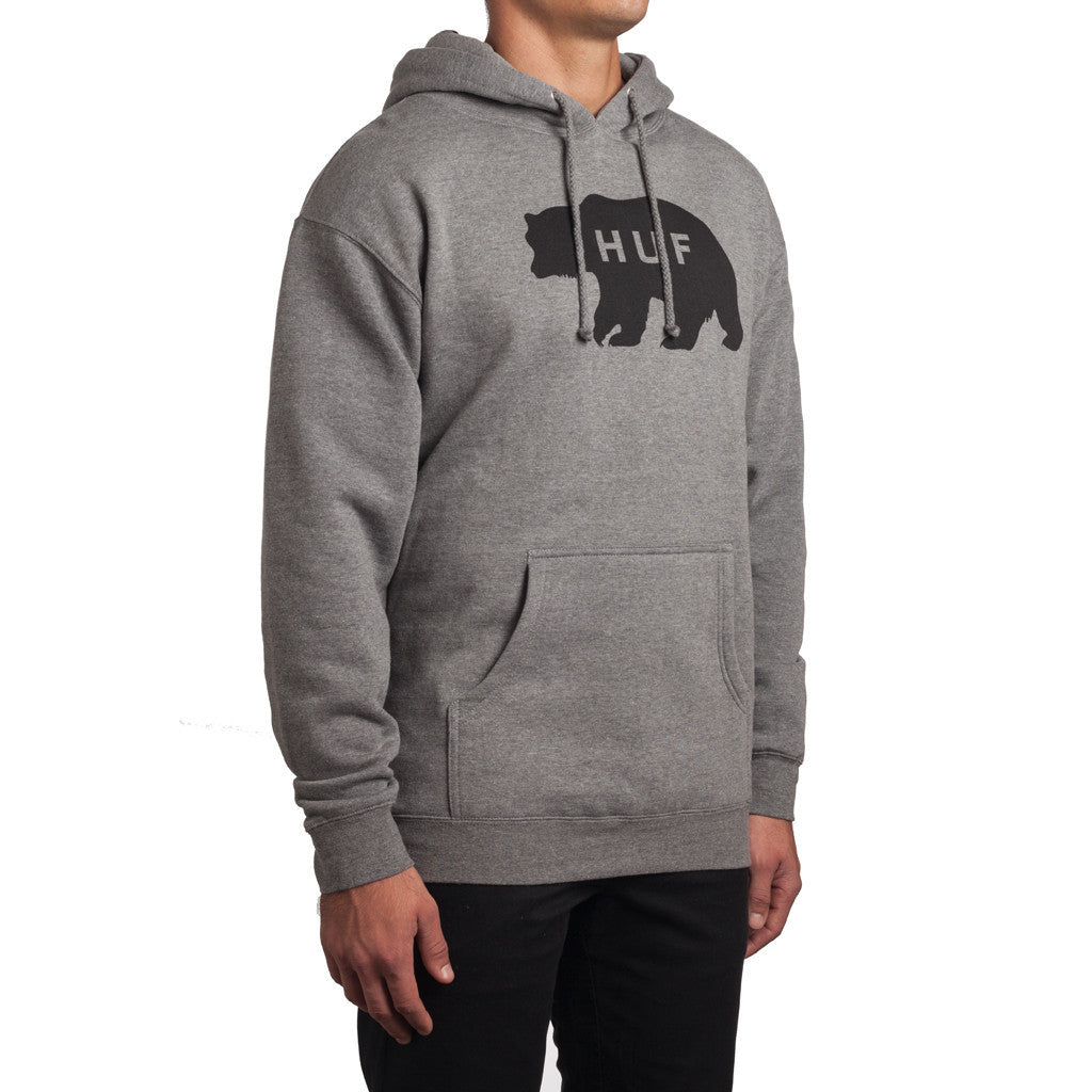 BEAR LOGO PULLOVER // GRAY HEATHER