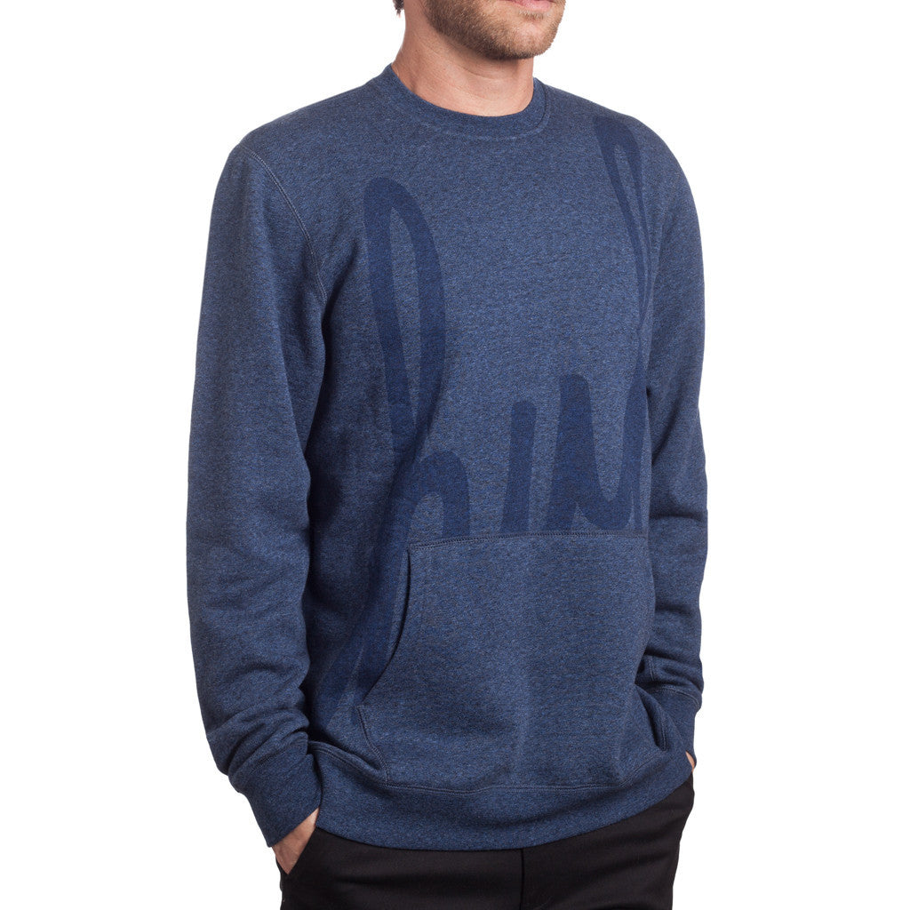 HUF BIG SCRIPT CREW HOL14 // NAVY HEATHER