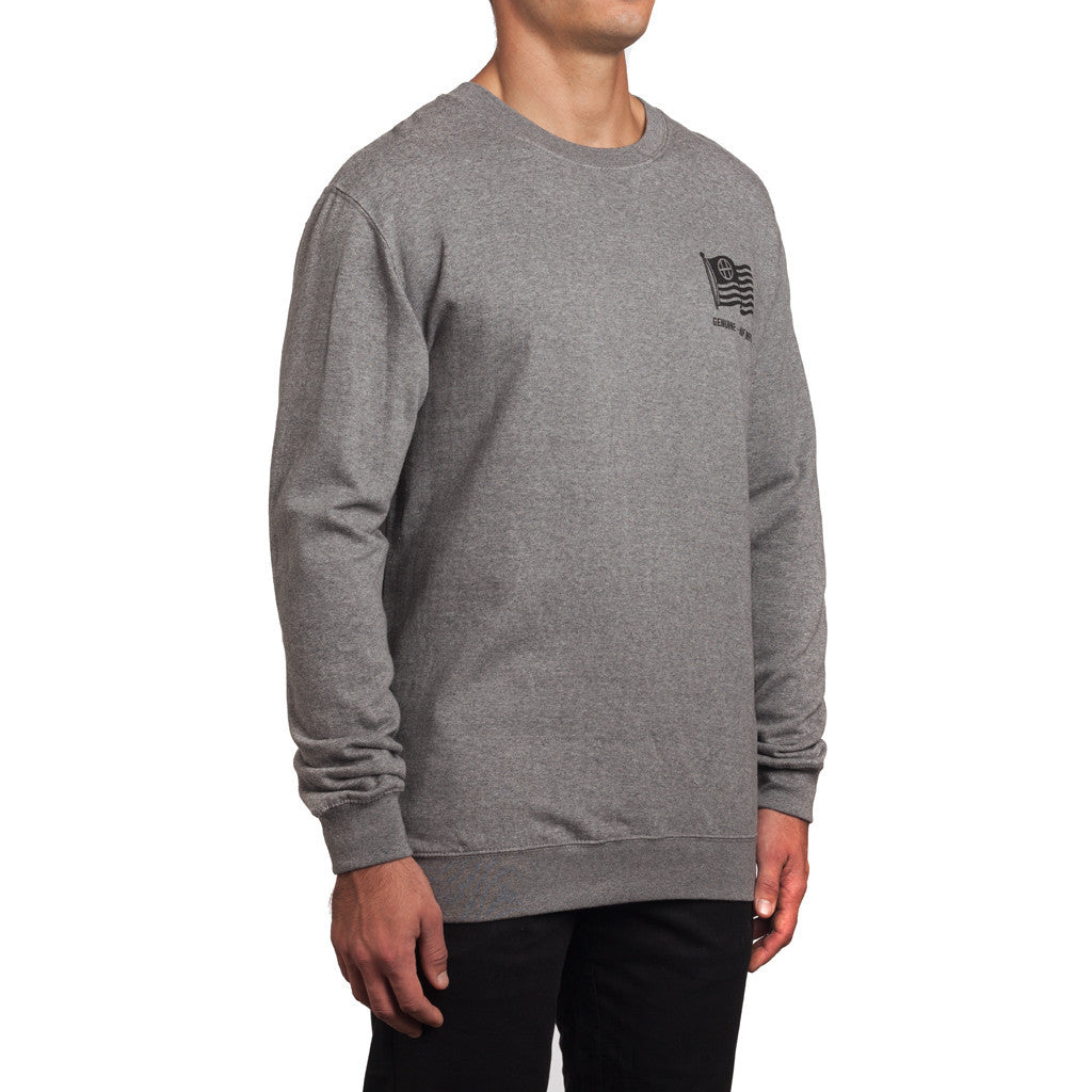 HUFSET FLAG CREW // GRAY HEATHER