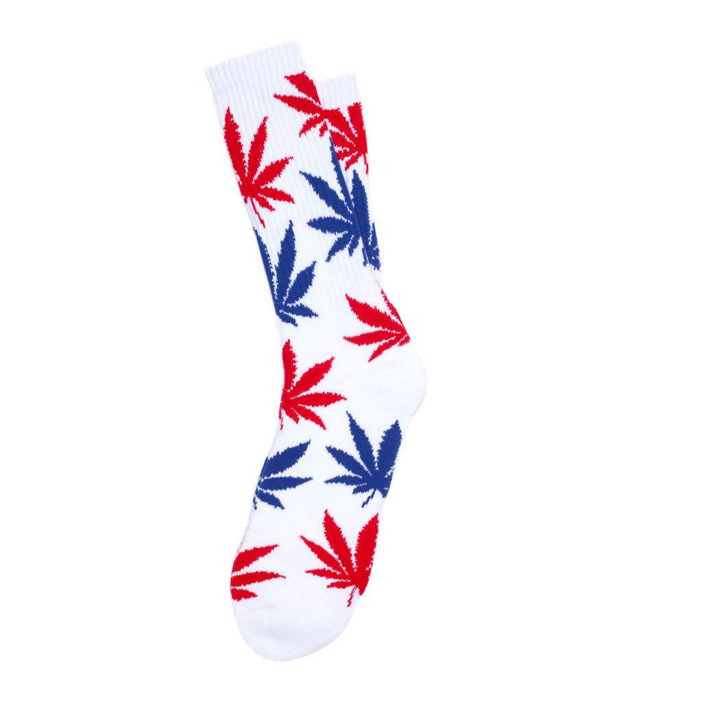 PLANTLIFE CREW SOCKS HOL14 // WHITE / BLUE / RED