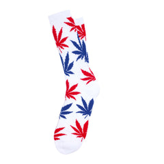PLANTLIFE CREW SOCKS HOL14 // WHITE / BLUE / RED