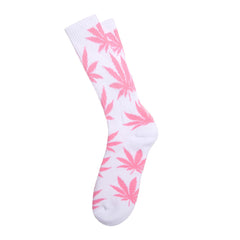 HUF ESSENTIALS PLANTLIFE SOCKS  // WHITE / PINK