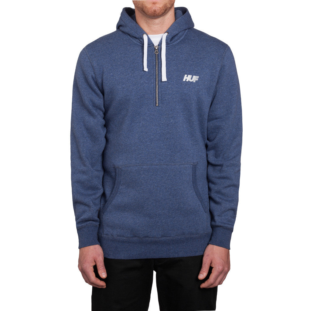 10K HALF ZIP HOODIE // NAVY HEATHER