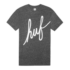 BIG SCRIPT MOCK TWIST TEE // BLACK