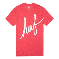 BIG SCRIPT MOCK TWIST TEE // RED