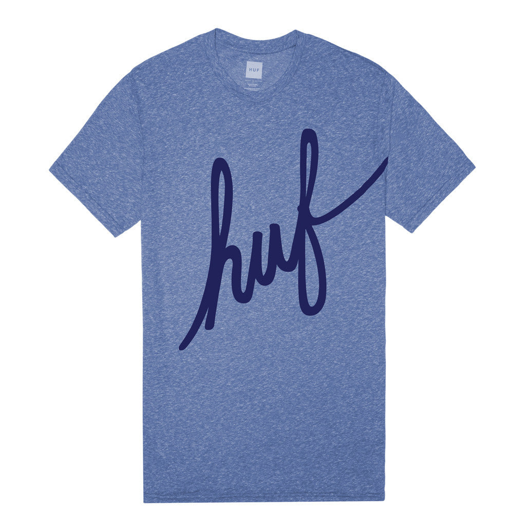 BIG SCRIPT MOCK TWIST TEE // ROYAL