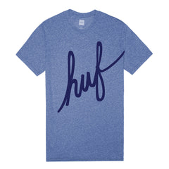 BIG SCRIPT MOCK TWIST TEE // ROYAL