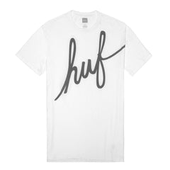 BIG SCRIPT MOCK TWIST TEE // WHITE