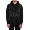 BIG SCRIPT FULL ZIP HOODIE // BLACK