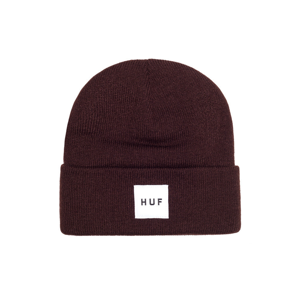BOX LOGO BEANIE // BROWN