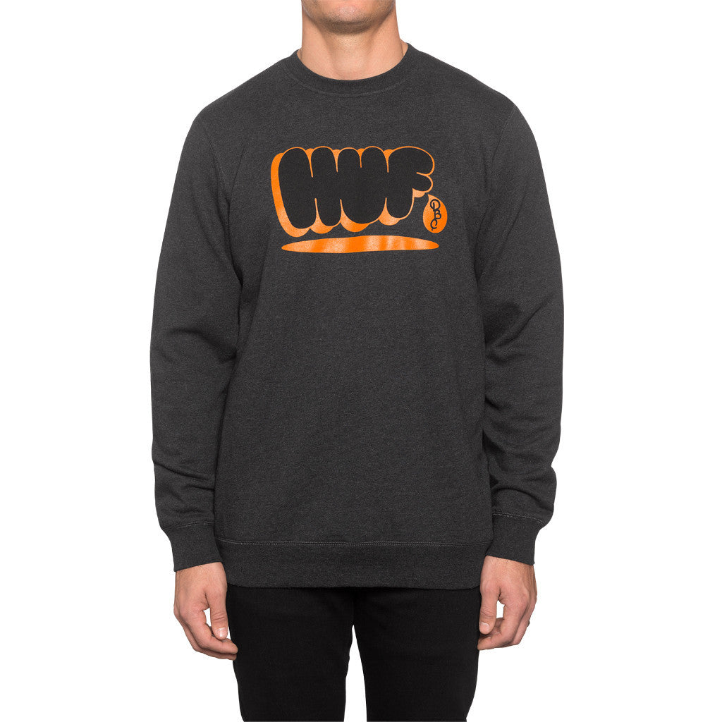 BUBBLES CREW // CHARCOAL HEATHER