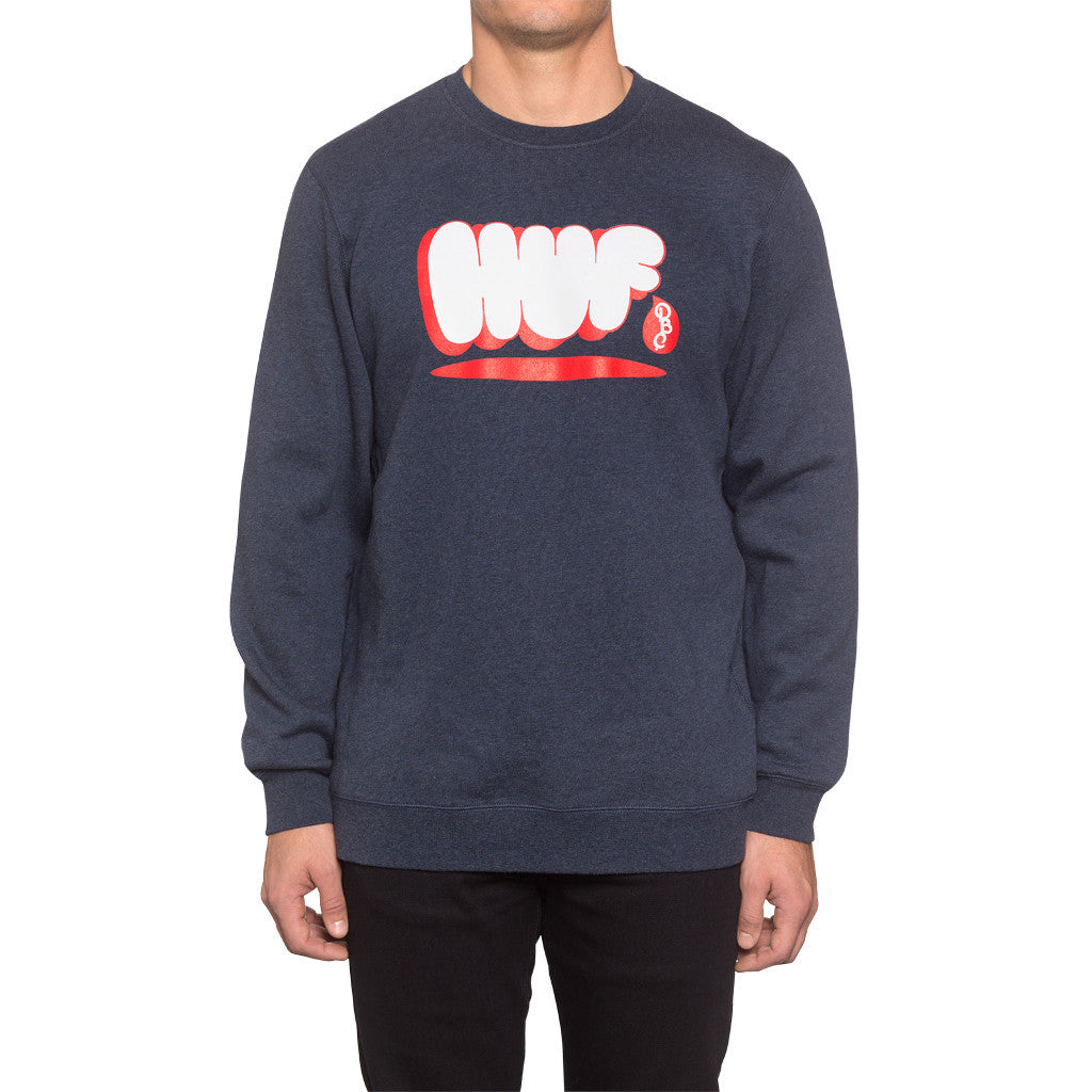 BUBBLES CREW // NAVY HEATHER