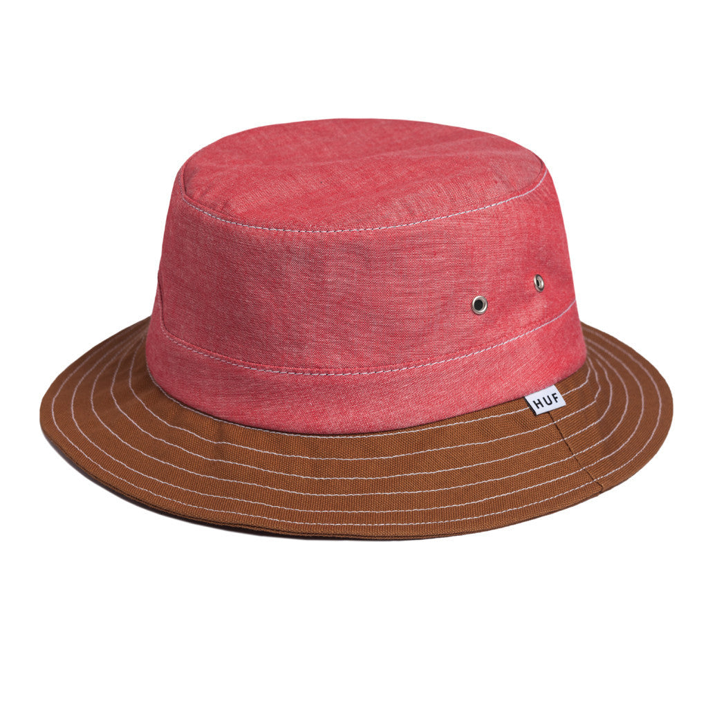 CHAMBRAY FIELD BUCKET // RED