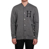 PRINCETON FLEECE VARSITY JACKET // GRAY HEATHER