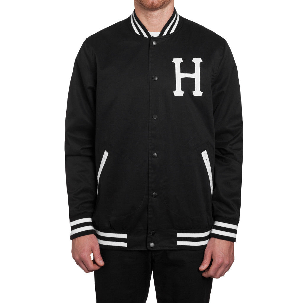 CLASSIC H BASEBALL JACKET // BLACK