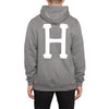 CLASSIC H PULLOVER HOODIE // GUNMETAL HEATHER