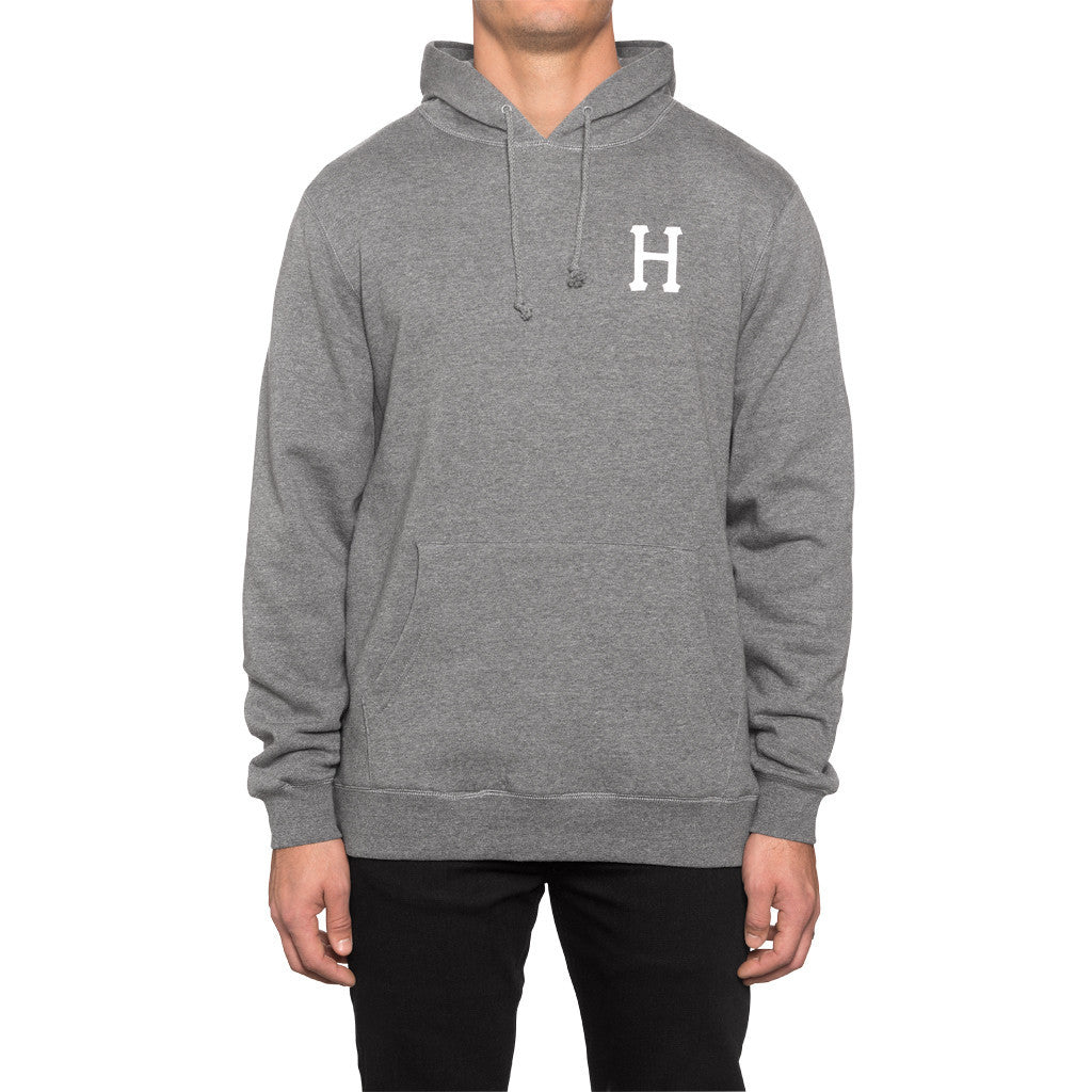 CLASSIC H PULLOVER HOODIE // GUNMETAL HEATHER