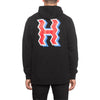 CROOKED H PULLOVER HOODIE // BLACK