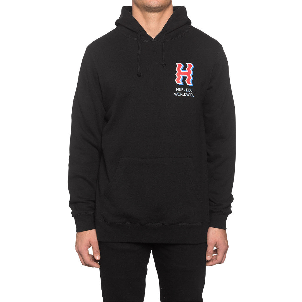 CROOKED H PULLOVER HOODIE // BLACK